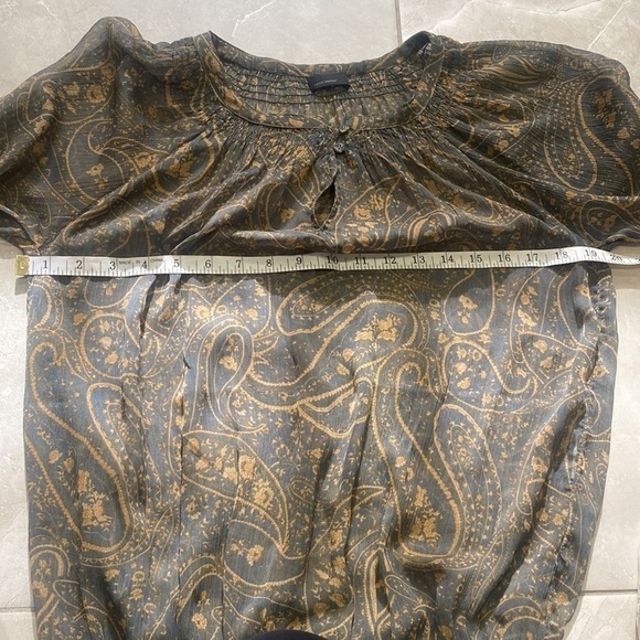 Smocked Paisley Long Sleeve Blouse - Picture 11 of 12